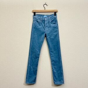 MOTHER The Mid Rise Hiker Hover Pants Hopscotch Blue Shadow Corduroy